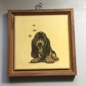 Basset Hound with Buzzing Bees